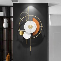 Wall Clocks Luxury Large Living Room Modern Metal Kitchen Clock Girls Bedroom Aesthetic Relojes De Pared Decoration WWH10XP