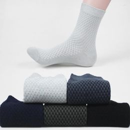 Men's Socks Men Bamboo Fibre Anti-Bacterial Deodorising And Air-permeable Business Leisure 5 Pairs/lot