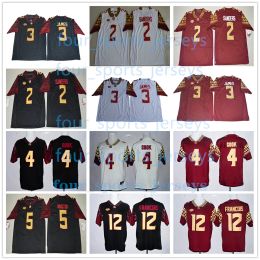 NCAA 75th Vintage Football 2 Deion Sanders Jerseys 3 Derwin James 4 Dalvin Cook 5 Jameis Winston 12 Deondre Francois Jersey College Blue Mit