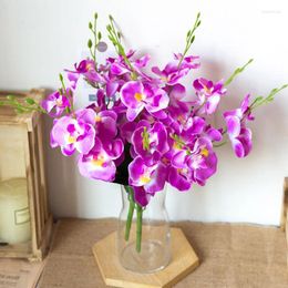 Decorative Flowers 40cm Silk Artificial Orchid Bouquet Wedding Home Decoration Pography Prop Christmas Party DIY Fake Flower Arrangement