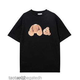 European and American Fashion Designer Teddy Bear t Shirt Men's Printed Short-sleeved T-shirt Man Women Couples Pure Cotton Casual Loose 38371gzg8j