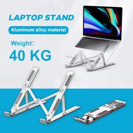 Aluminium Laptop Stand for Desk with Anti Slip Pads Adjustable 6 Angles Computer Riser Foldable Notebook Holder Compatible 10-15.6inch Laptops