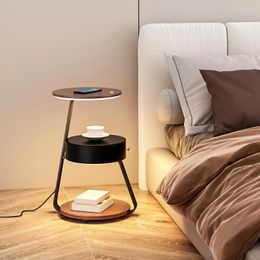 Floor Lamps Living Room Table Shelf Bedroom Creative Bedside Fixture With USB Wireless Charging Lights Can Be Dimmed