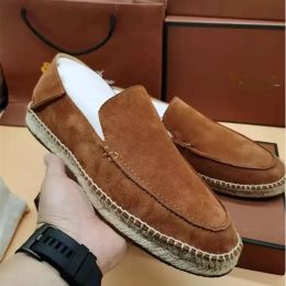 Loro Piano Shoes Leather Designer Sneakers LP Mens Shoe Leisure Piana Luxury Open Walk Moccasin Newst Suede Slip