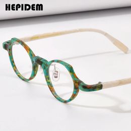 Sunglasses Frames HEPIDEM Matte Acetate Optical Glasses Frame Women 2023 Cat Eye Prescription Eyeglasses Colorful Spectacles Eyewear H9280 231113