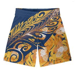 Men's Shorts Polynesian Tribal Samoan Totem Tattoo Samoa Prints Gyms Quick Dry Running Men Fitness Sport Male Training