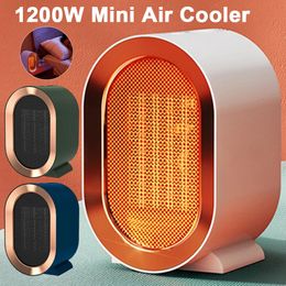 Home Heaters 1200W Mini Air Cooler USB Desktop Hot Fan Heater Energy saving Noisy Warm Blower Overheat Protection 231114