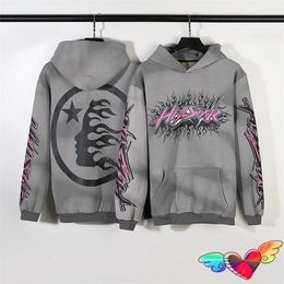 Men's Hoodies Sweatshirts Pink Lightning Hellstar Hoodie Men Women Fleece Multi Print Hip Hop Hell Star Pullovers 231114