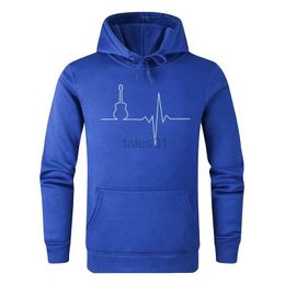 Men's Hoodies Sweatshirts Men's New Music Symbol Guitar Pattern Printing Fashion Casual Long Sleeve Hooded Loose Plus Size Pullover Street Sweatshirt zln231114