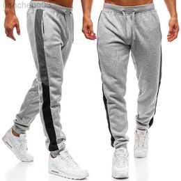 Men's Pants New Men's Loose Sport Running Stripe Sweatpants Fitness Training Pants 2023 Men's Straight Trousers Tracksuit Jogging Sportswear W0414