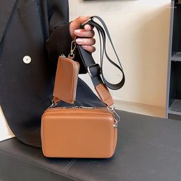 Evening Bags Wide Belt Crossbody Bag For Women 2023 Female Designers Trending Small Leather Shoulder Custom Box Purse Handbags