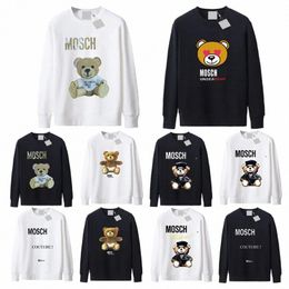 Moschino Graphic Print Hoodies Perfect Oversized Autumn Womens Designers Hoodys Sweater Sports Round Neck Long Sleeve Casual Loose Sweatshirts I7lZ#
