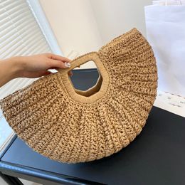 Beach Bags Straw Tote Bag Handbags Shopping Large Capacity Totes Women Handbag Purse Lafite Knitting Shoulder Crossbody Crochet Basket Underarm Pouch