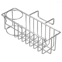 Kitchen Storage Stainless Steel Sink Hanging Basket Drainer Rack Dish Sponge Holder