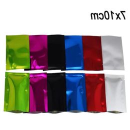 7x10cm Small Open Top Mylar Bag Packaging Pouch Flat Type Colorful Aluminum Foil Bags Bulk Food Vacuum Heat Sealable Bag Kafgm