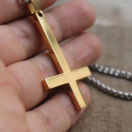 Pendant Necklaces Cross Necklace For Men Boys 316L Stainless Steel Invert Women