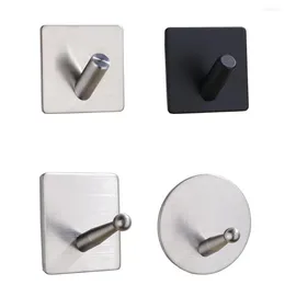 Hooks 4PCS 304 Stainless Steel Coat Hook Robe Self Adhesive Wall Towel For Bathroom Rustproof Hanger