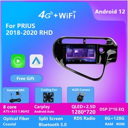 Android 13 Video Auto Carplay For TOYOTA PRIUS 2018-2020 RHD Car Radio Multimedia Navigation 4G WIFI 2Din GPS Autoradio BT