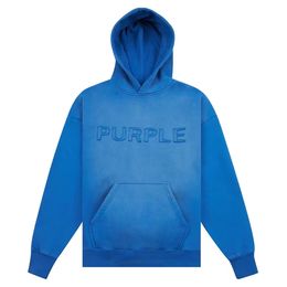 2024 Brand Fall New Designer Sweater Men Fashion High Street Style Casual Purple Classic Letter Winter Warm And Comfortable Hoodie