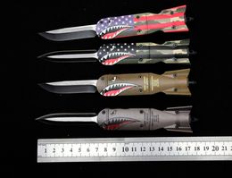 High quality Micro tech cannonball AUTO Knife 2.87" 440C Steel Blade,zinc alloy handle, Camping Outdoor EDC Tool Tactical Combat Self-defense Knives