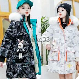 Down Coat -30 Degrees 2023 Winter Thicken Warm Down Jacket Girls Clothing Kids Clothes Parka Hooded Children Teenage Outerwear Snow Coats J231115