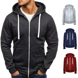 Mens Hoodies Sweatshirts Helisopus Hooded Sweater Jacket Fashion Casual Zipper Fleece Warm Winter Slim Sweatshirt 231114