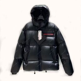 Luxury quality European Station winter outdoor bag Puffy down cotton bread casual hooded short thick designer down jacket men and women black couple style