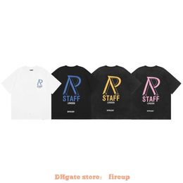 Designer Fashion Clothing Mens Tees Tshirt Represents Summer New Washable Old Letter Print Short Sleeve High Street Loose Men's Women's T-shirt