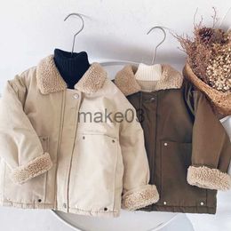 Jackets Boys Lamb Wool Blend Coat Autumn Winter Coats Fur Jackets For Girls Teddy Bear Cute Warm Jacket Children Snowsuit Fashion Child J231115