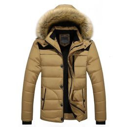 Mens Down Parkas men Thicken Warm Parka Fit 20 C Brand Winter Jacket Men Plus size 5XL 6XL male Coats Fur Hooded hombre invierno 231114