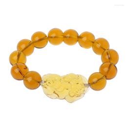 Strand Citrine Gem Stone Bracelet Wealth Pi Xiu Lucky Feng Shui Bead Bracelets