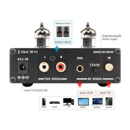 Freeshipping HIFI Bluetooth 50 6J1 Vacuum Tube Amplifier Preamplifier Preamp AMP With Bass Treble Adjustment For Home Sound Theatre Uslws