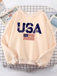 Women's Hoodies Sweatshirts USA Letters American Flag Stars And Stripe Hoody Street Oversize Personality Warm Hoodie hip hop Soft Clothes 231114