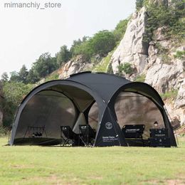 Tents and Shelters Outdoor Silver Coated Canopy Rainproof And Sunscreen Self-driving PU3000MM Waterproof Camping Sunshade Tent Ball Tent Dome Q231115