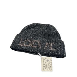 Lowees Wool Fashion Knitted Hats For Women Designer Beanie Cap Winter Cashmere Woven Warm Hat Trend Casual Pullover Hat