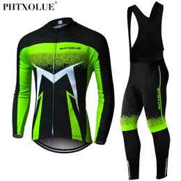 Cycling Jersey Sets Phtxolue Breathable Long Sleeve Set Mountain Bike Clothing Autumn Bicycle Jerseys Clothes Maillot Ropa Ciclismo 231114