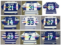 MATS SUNDIN DOUG GILMOUR Maple CCM Throwback Leafs Hockey Jersey GARY ROBERTS JOHNNY BOWER FELIX POTVIN FRANK MAHOVLICH DAVE KEON TIE DOMI WENDEL CLARK Size S-4XL