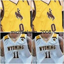 Mich28 Wyoming Cowboys College Basketball Jersey 0 Jake Hendricks 1 Bradley Belt 2 AJ Banks 5 Haize Fornstrom Men Women Youth Custom Stitched