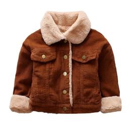 Cardigan Winter Fashion Baby Girl Ubrania Chłopcy zagęszcza ciepła kurtka dla dzieci płaszcza maluch zwyczajny bawełniany kostium dla niemowlęcia sportowy 231115