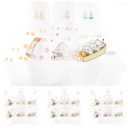 Dinnerware Sets 100pcs Easy Tear Wrapper Bags Microwave Safe Clear Wrappers Triangle Onigiri Wrapping