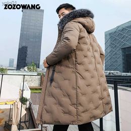 Men's Down Parkas Down Jackets Men Winter Jacket Men Fashion Thick Warm Parkas Fur White Duck Down Coats Casual Man Waterproof Down JacketsL231115