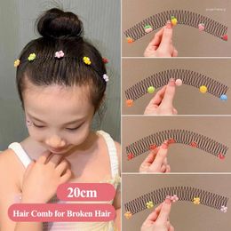 Hair Accessories Cute Girls Broken Comb Clips Sweat Flower Fruits Insert Long Teeth Bangles Fixed Hairpins For Children Kids