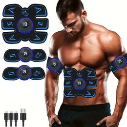 Slimming Belt USB charging EMS muscle stimulator wireless body arm trainer abdominal ABS fitness and weight loss massage 231115