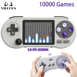 Portable Game Players SF2000 Retro Portable Video Game Console for SNES/GBA/SEGA 3 Inch IPS Screen Handheld Game Player Built-in 10000 Games 231114