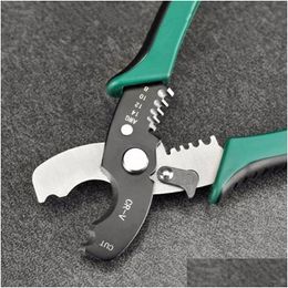 Wires & Cables Wholesale Mti Tool 8 Wire Stripper Cutting Scissor Strip Pliers Cutter 1.6-4.0Mm Hand Tools Ferramentas Herramientas Dr Dh1Lf