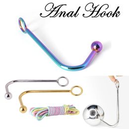 Anal Toys Metal Shibari Hook BDSM Sex For Women Men Couples Game Ball Butt Plug Erotic Bondage Prostage Massager Anus Lock 231114