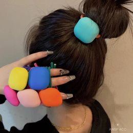 Hair Accessories Cute Acrylic Colorful Stone Elastic Bands Rubber Children Rope Korean Plastic Geometric Gum