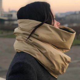 Scarves Solid Color Chunky Infinity Scarf Unisex Winter Outdoor Windproof Snood Circle Loop Waterproof Hooded Neck Headscarf