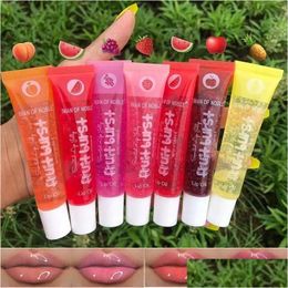 Lip Gloss Fruit Burst Lip Oil Scented Plum Gloss Moisturiser Jelly Shiny Vitamin E Oils Lipgloss 6Pcs Drop Delivery Health Beauty Make Dhiol