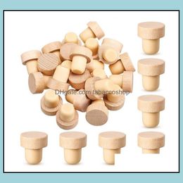 Bar Tools Wine Stoppers Bottle Stopper Wood T-Plug Corks Sealing Plug Cap Tool Sn4690 Drop Delivery Home Garden Kitchen Dining Barwar Dhu0D